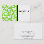 Grüne Schmetterlingskarte Visitenkarte (Vorne/Hinten)