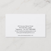 Grüne Schmetterlingskarte Visitenkarte (Rückseite)