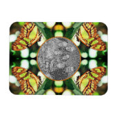 Grüne Schmetterlingsrahmen schaffen Ihr eigenes Fo Magnet (Horizontal)