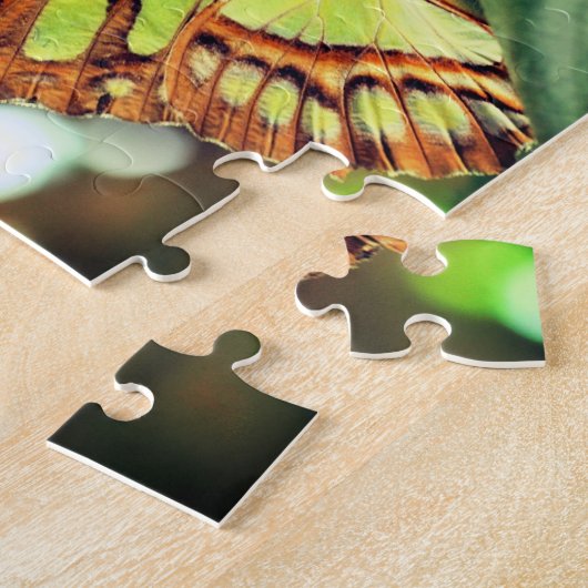 Grüne Schmetterlingsrahmen schaffen Ihr eigenes Fo Puzzle (Seite)