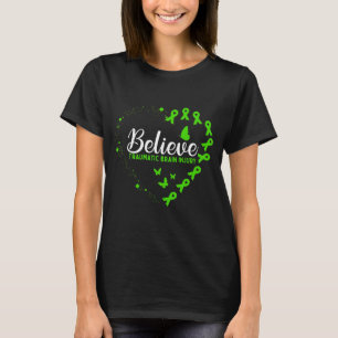 Grüne Schmetterlingssäule Hirnverletzung Bewusst T-Shirt
