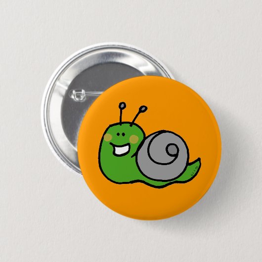 Grüne Schnecke Button (Vorne & Hinten)