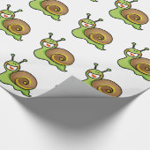 grüne Schnecke des Spaßes Geschenkpapier (Ecke)