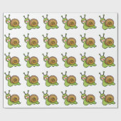grüne Schnecke des Spaßes Geschenkpapier (Flach)