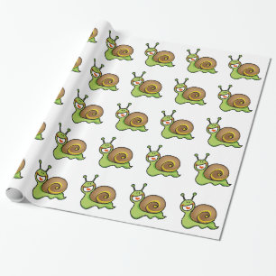 grüne Schnecke des Spaßes Geschenkpapier