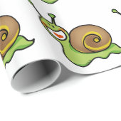 grüne Schnecke des Spaßes Geschenkpapier (Rolleneckpunkt)
