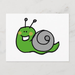 Grüne Schnecke Postkarte