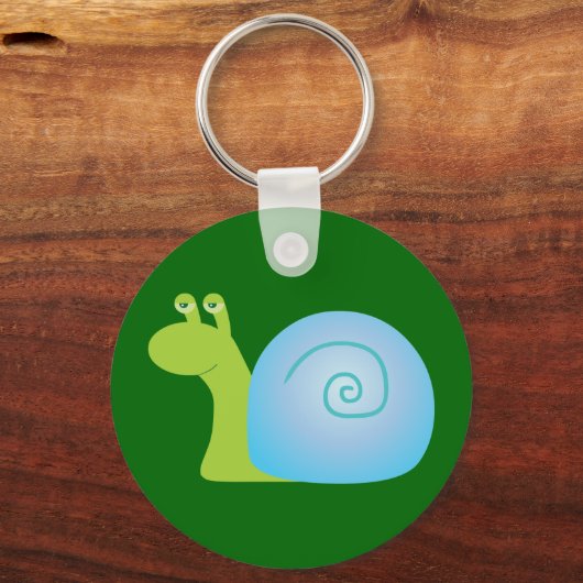 Grüne Schnecke Schlüsselanhänger (Vorderseite)