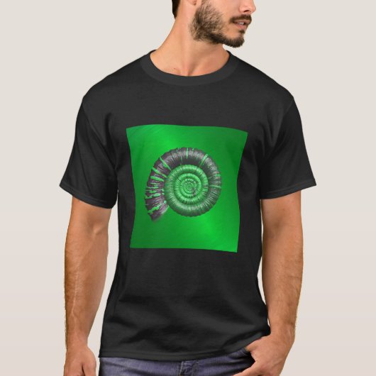 Grüne Schnecke wie Kreatur T-Shirt (Vorderseite)