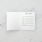 Grüne Schnee-Kugel-Einladung Einladung (Innenseite)