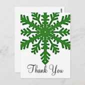 Grüne Schneeflocke Benutzerdefinierte Postkarten D (Vorne/Hinten)