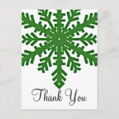 Grüne Schneeflocke Benutzerdefinierte Postkarten D (Vorderseite)