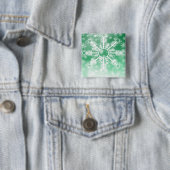 Grüne Schneeflocke Button (Beispiel)
