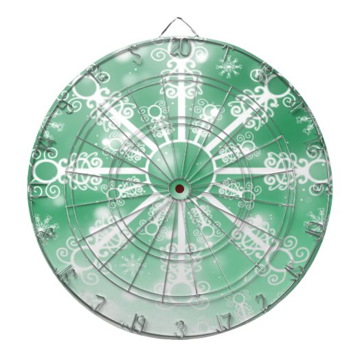 Grüne Schneeflocke Dartscheibe (vorne)