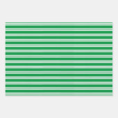 Grüne Schneeflocke Geschenkpapier Set (Vorderseite 2)