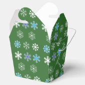 Grüne Schneeflocke Geschenkschachtel (Geöffnet)