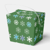 Grüne Schneeflocke Geschenkschachtel (Rückseite)
