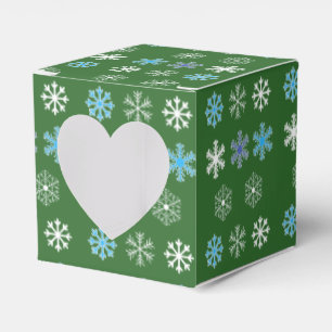 Grüne Schneeflocke Geschenkschachtel