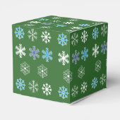 Grüne Schneeflocke Geschenkschachtel (Rückseite)