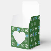 Grüne Schneeflocke Geschenkschachtel (Geöffnet)