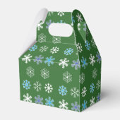 Grüne Schneeflocke Geschenkschachtel (Rückseite)