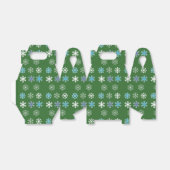 Grüne Schneeflocke Geschenkschachtel (Ungefaltet)