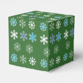 Grüne Schneeflocke Geschenkschachtel (Rückseite)