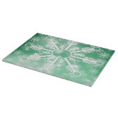Grüne Schneeflocke Schneidebrett (Ecke)