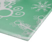 Grüne Schneeflocke Schneidebrett (Ecke)