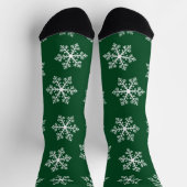 Grüne Schneeflocken-Crews Socken (Oben)