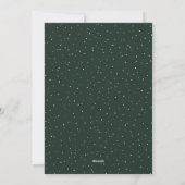 Grüne Schneefoto-Weihnachtskarte Feiertagskarte (Rückseite)