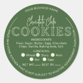 Grüne Schokolade Chip Cookies Hütte Aufkleber (Vorderseite)