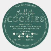 Grüne Schokolade Chip Cookies Hütte Aufkleber (Vorderseite)