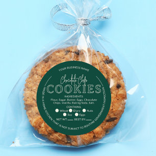 Grüne Schokolade Chip Cookies Hütte Aufkleber