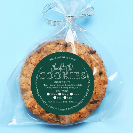Grüne Schokolade Chip Cookies Hütte Aufkleber