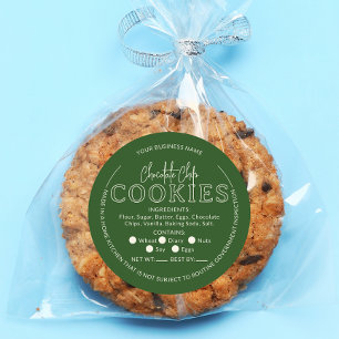 Grüne Schokolade Chip Cookies Hütte Aufkleber