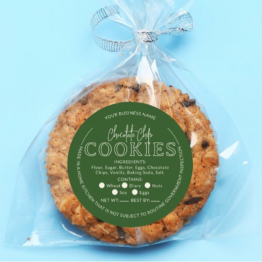 Grüne Schokolade Chip Cookies Hütte Aufkleber
