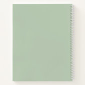 Grüne Schreibschrift mit weichem Minze zum Töchter Notizblock (Rückseite)