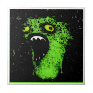 Grüne Schreie Fliese