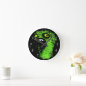 Grüne Schreie Runde Wanduhr (Zuhause)