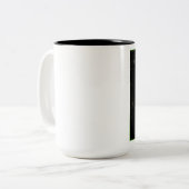 Grüne Schreie Zweifarbige Tasse (Vorderseite Links)