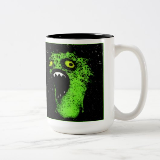 Grüne Schreie Zweifarbige Tasse (Rechts)