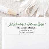 Grüne Schrift "Heaven & Nature Sing lass" (Insitu)