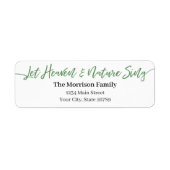 Grüne Schrift "Heaven & Nature Sing lass" (Vorne)