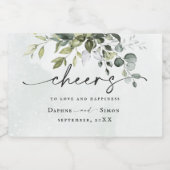 Grüne Schrift REESE Mini Sparkling Weinkultur und Schaumweinetikett (Einzelnes Label)