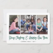 Grüne Schrift Weihnachten und Neue Jahre 4 Foto (Vorderseite)
