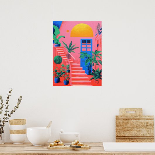 Grüne Schritte: Die Gartenabode Poster (Küche)