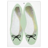 Grüne Schuhe Klemmbrett (Rückseite)