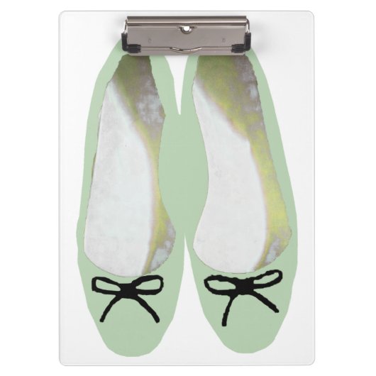 Grüne Schuhe Klemmbrett (Vorderseite)