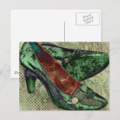 grüne Schuhe Postkarte (Vorne/Hinten)